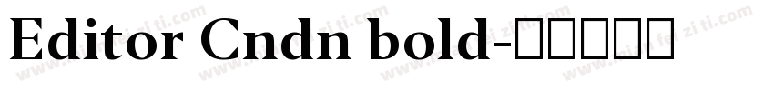 Editor Cndn bold字体转换